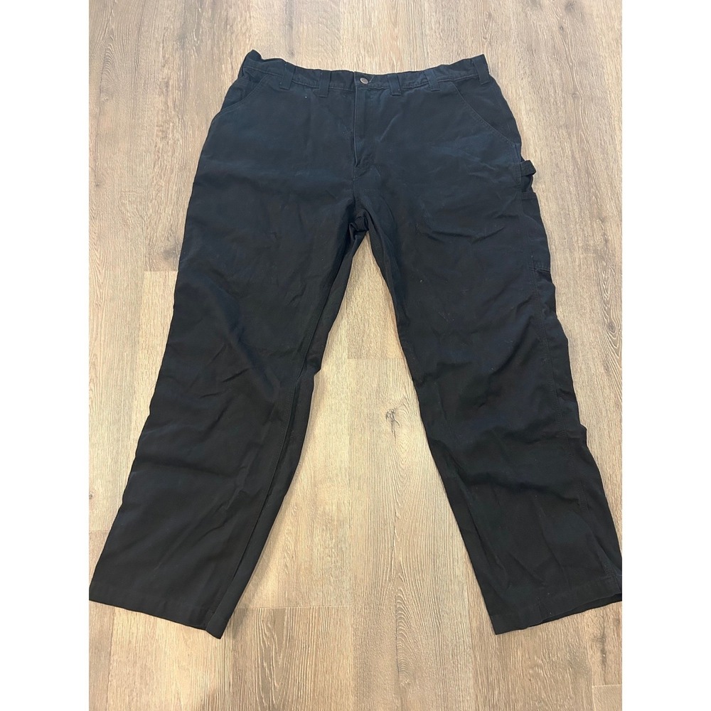 Carhartt B324-BLK Relaxed Fit Canvas Work Pants Black Mens 44x32 - Picture 2 of 12